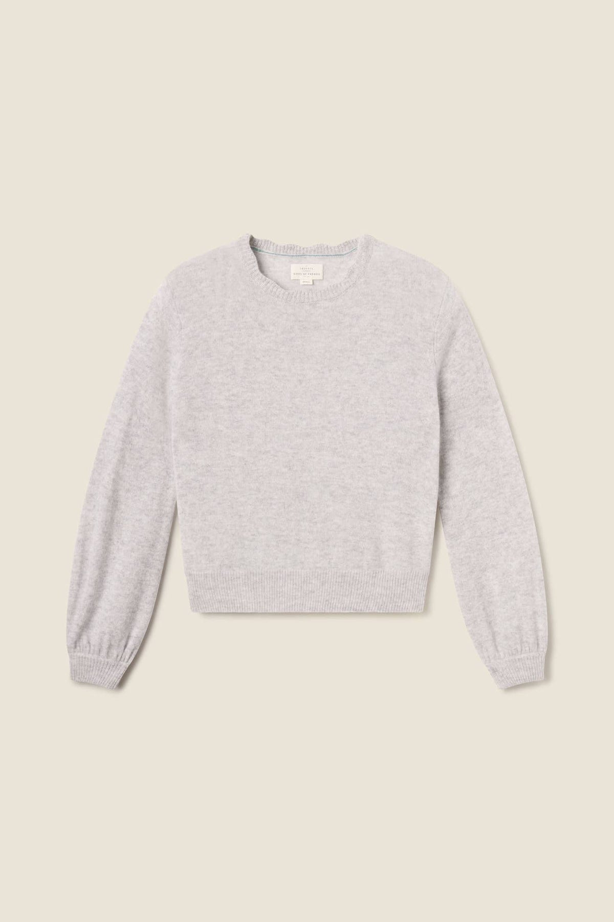 Trovata Kate Sweater Grey heather grey cashmere crewneck sweater womens western boutique Utah SKU CLASW152708