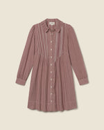 Trovata Olive Dress Mahogany Check mahogany brown check cotton dress womens western boutique Utah SKU FA26W134816