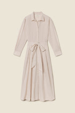 Trovata Emmelie Dress Carmel Stripe neutral striped cotton shirt dress womens western boutique Utah FA26W147517
