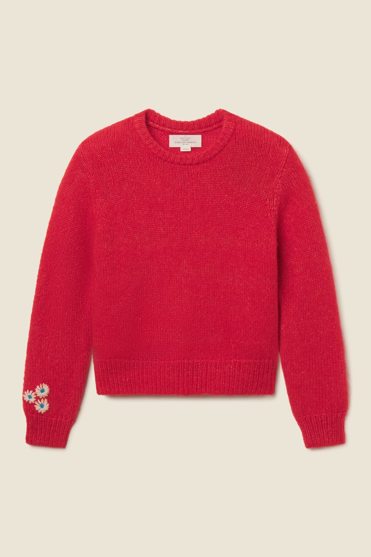 Trovata Cleo Sweater Red bright red alpaca and wool blend knit sweater womens western boutique Utah FA26W158302