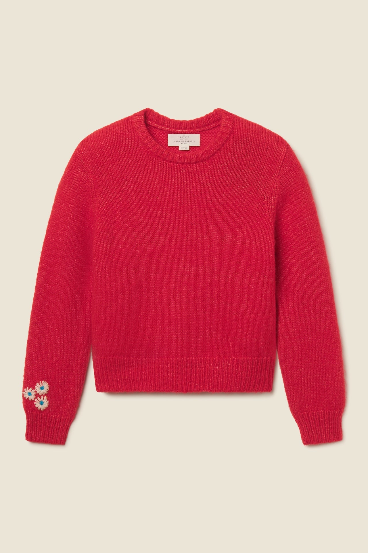 Trovata Cleo Sweater Red bright red alpaca and wool blend knit sweater womens western boutique Utah FA26W158302