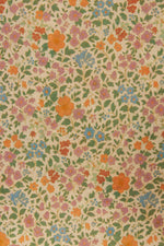 Trovata Lia Dress Gardenette cotton fabric swatch showing the garden floral print in detail womens fashion Utah