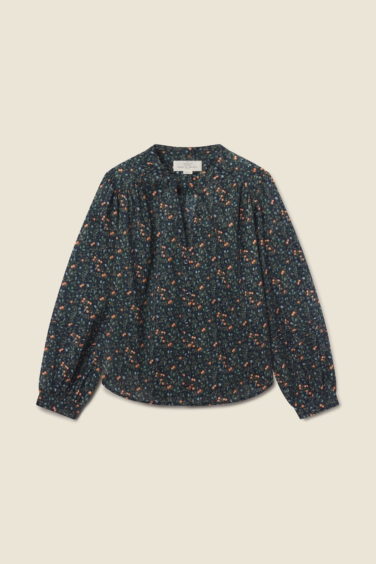 Trovata Pauline Blouse Marin Ditsy dark ditsy floral cotton button front blouse womens western boutique Utah FA26W162331