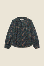 Trovata Pauline Blouse Marin Ditsy dark ditsy floral cotton button front blouse womens western boutique Utah FA26W162331
