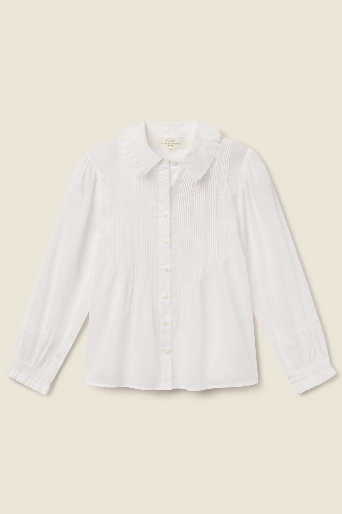 Trovata Francesca Blouse White crisp white cotton button front blouse womens western boutique Utah FA26W162445