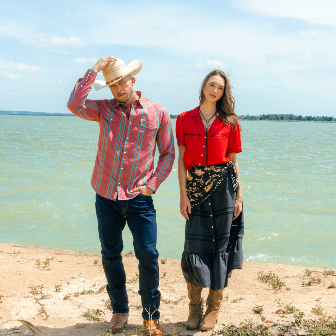 The Wyatt Pearl Snap Print Shirt