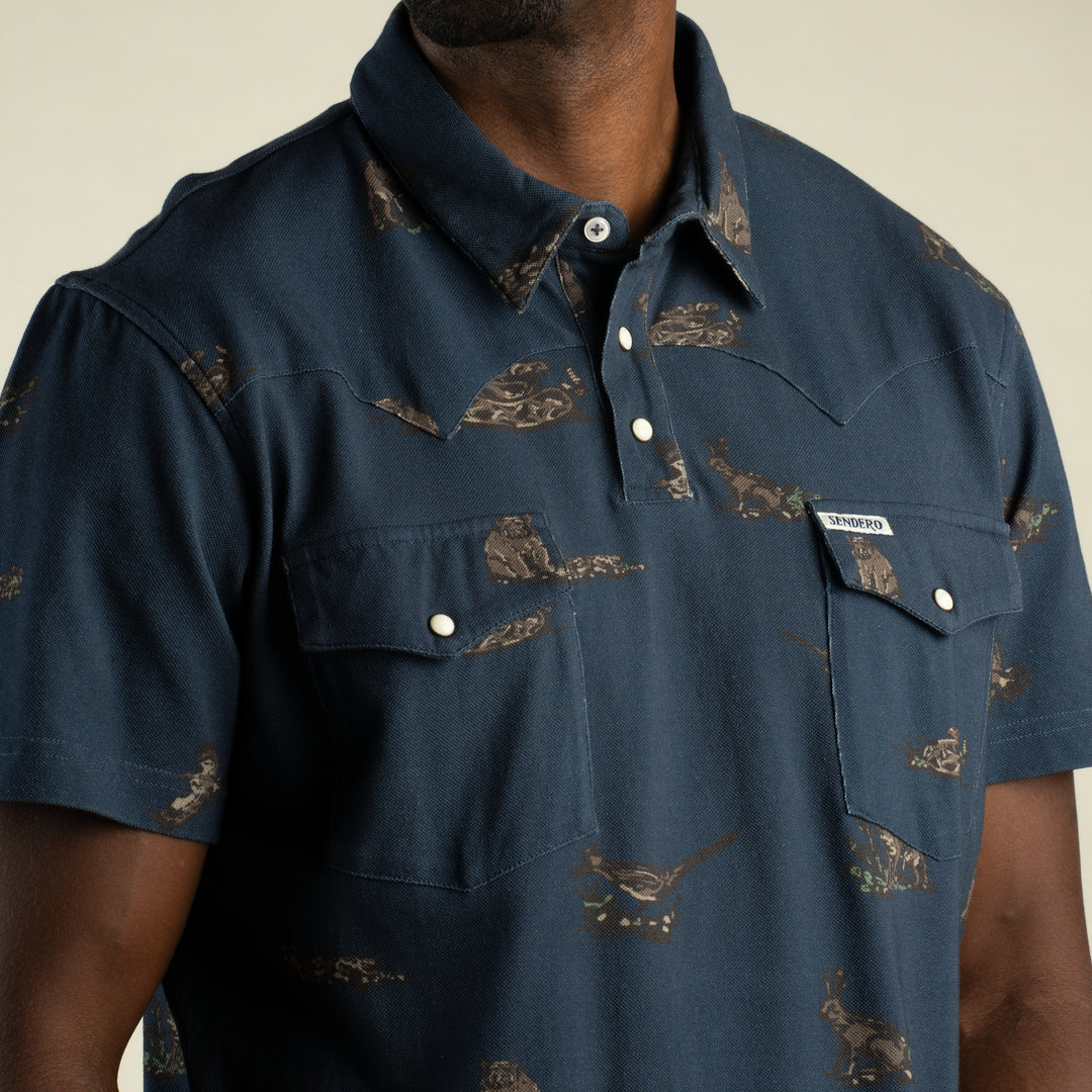 Sendero Cantina Pique Polo Short Sleeve Shirt