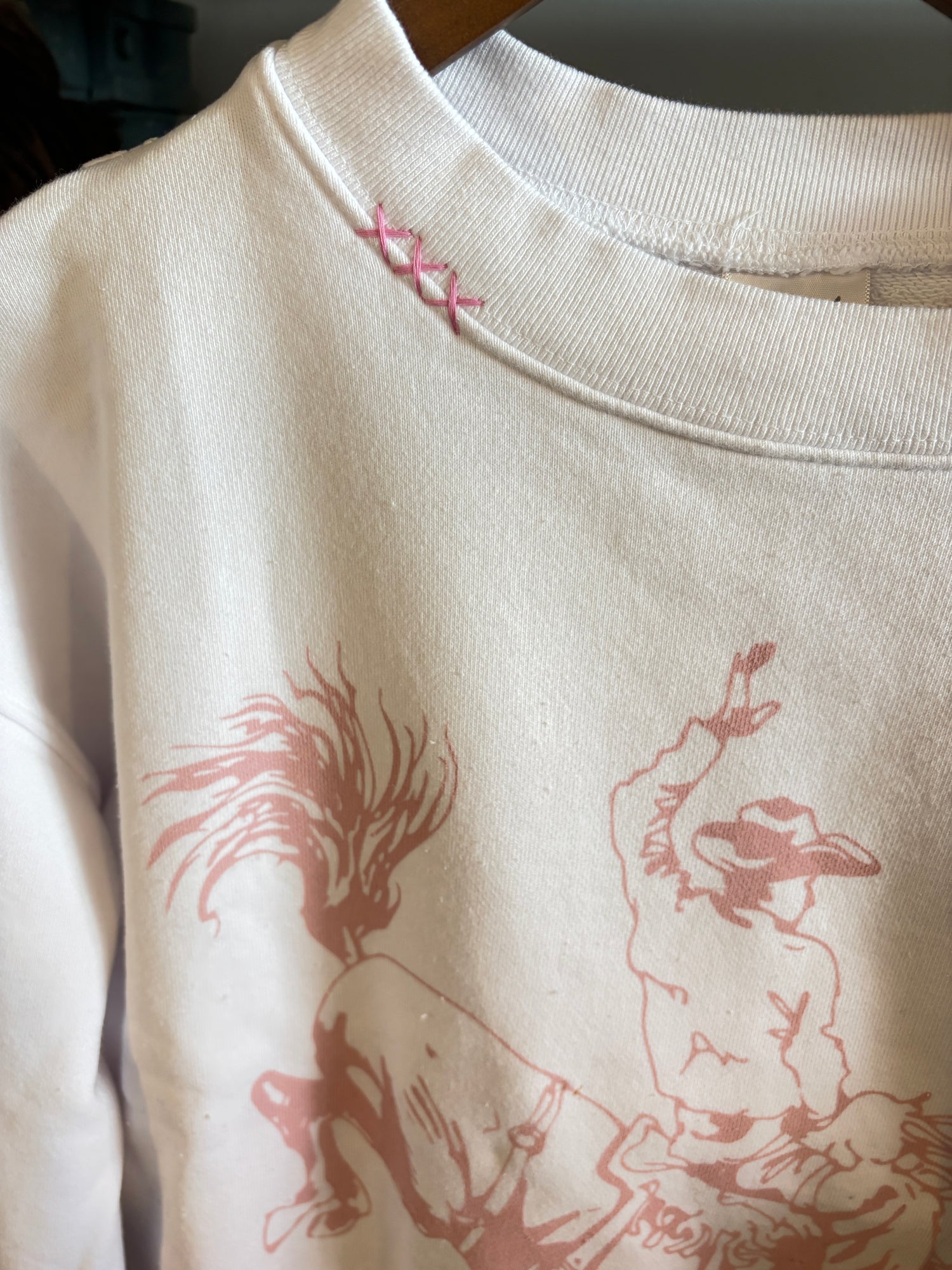Bucking Cowboy Long Sleeve Crewneck
