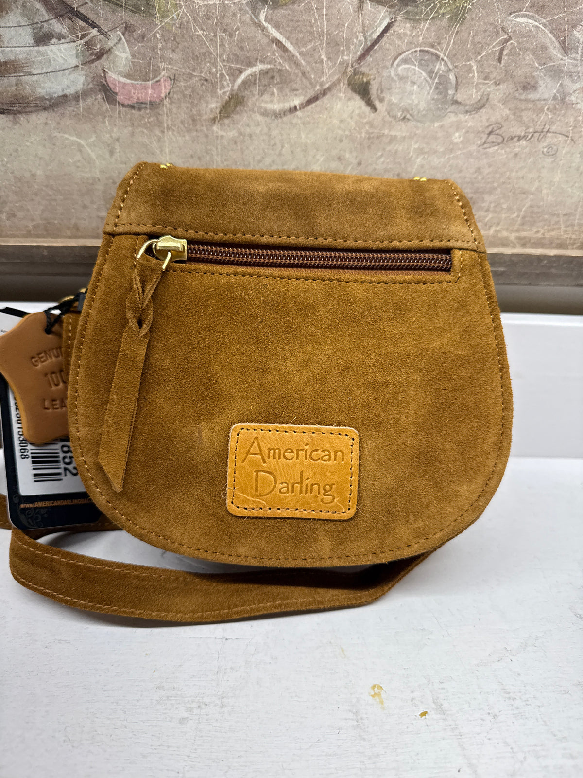 American Darling Western Suede Leather Cross Body Bag