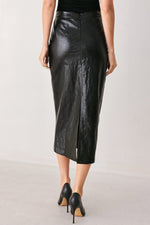 Western boutique womens clothing Utah fashion Black High Rise Faux Leather Skirt SKU FK1317 Boltranchstore.com free shipping