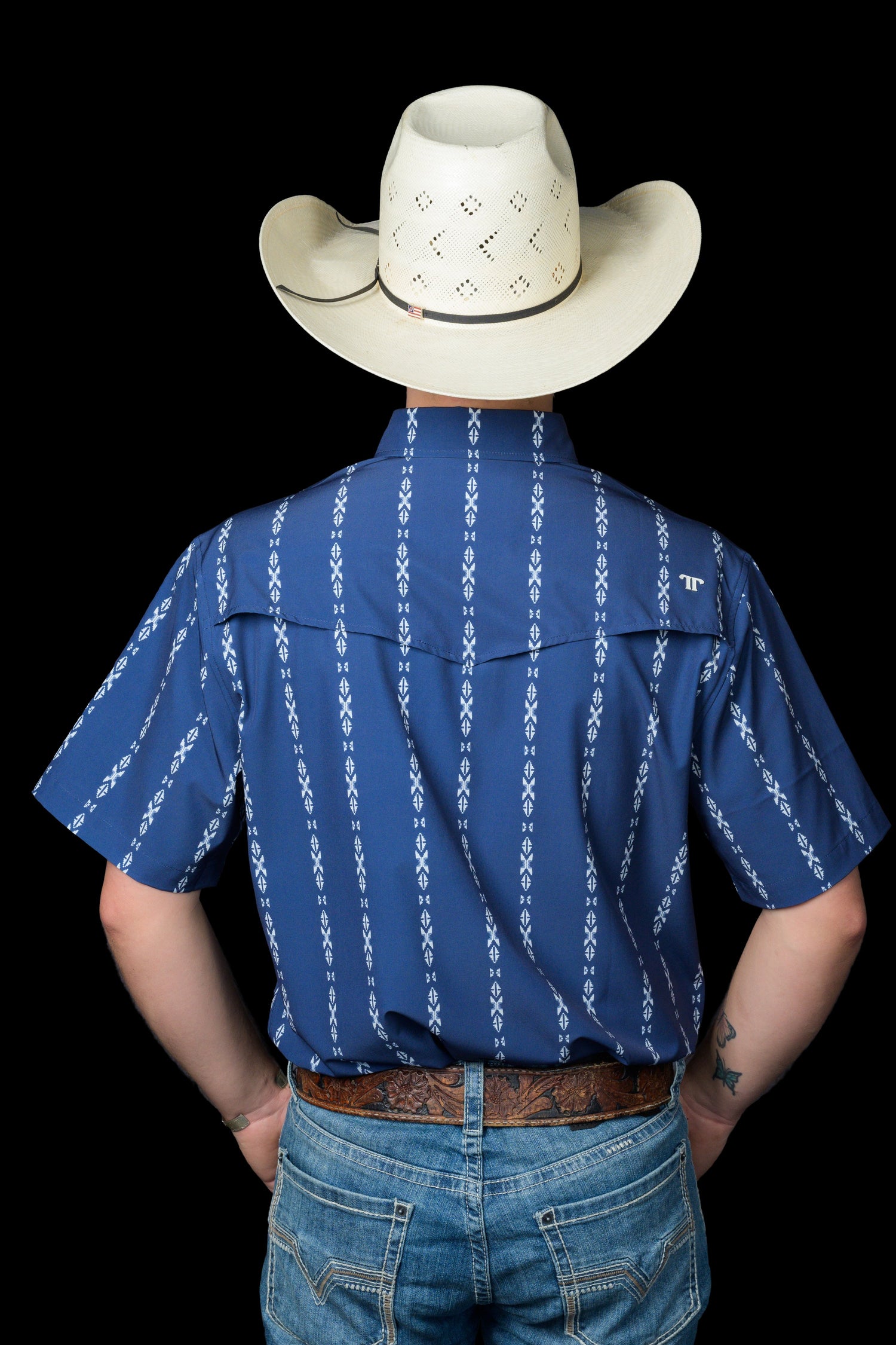 Ferrell Mens The Maverick in Blue Snap Shirt