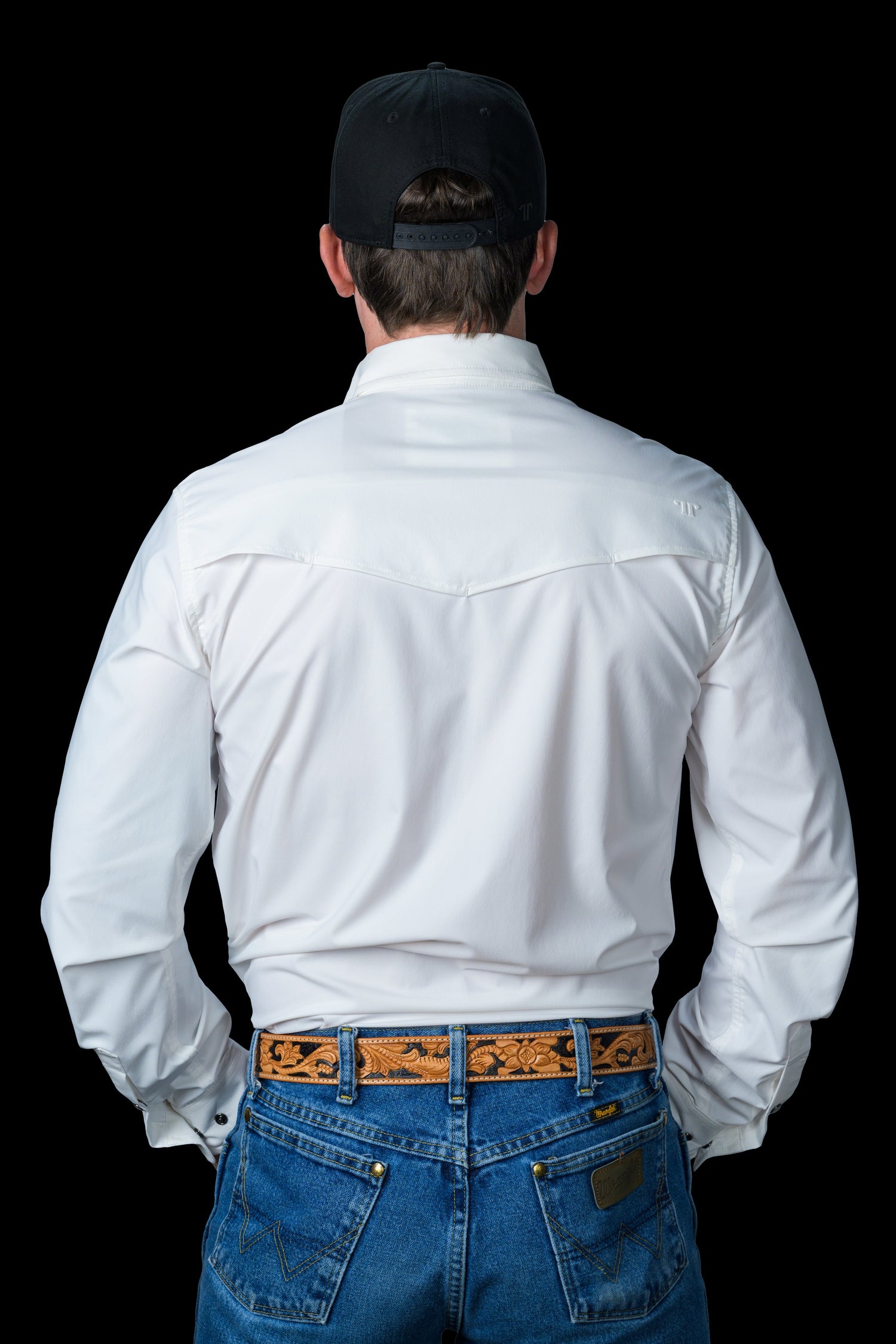 Ferrell Mens CORE White Long Sleeve Snap Shirt