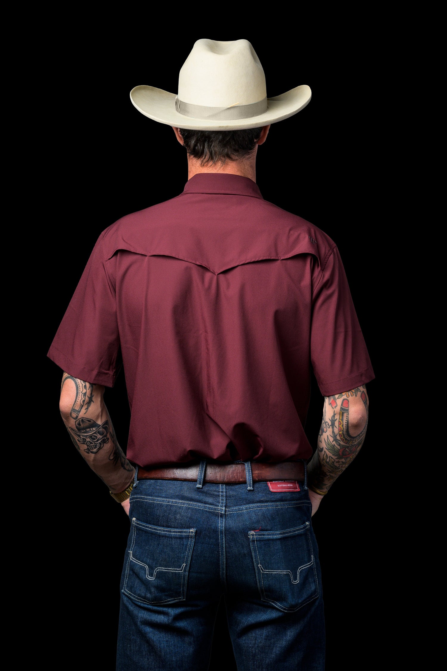 Ferrell Core Mens Maroon Snap Shirt
