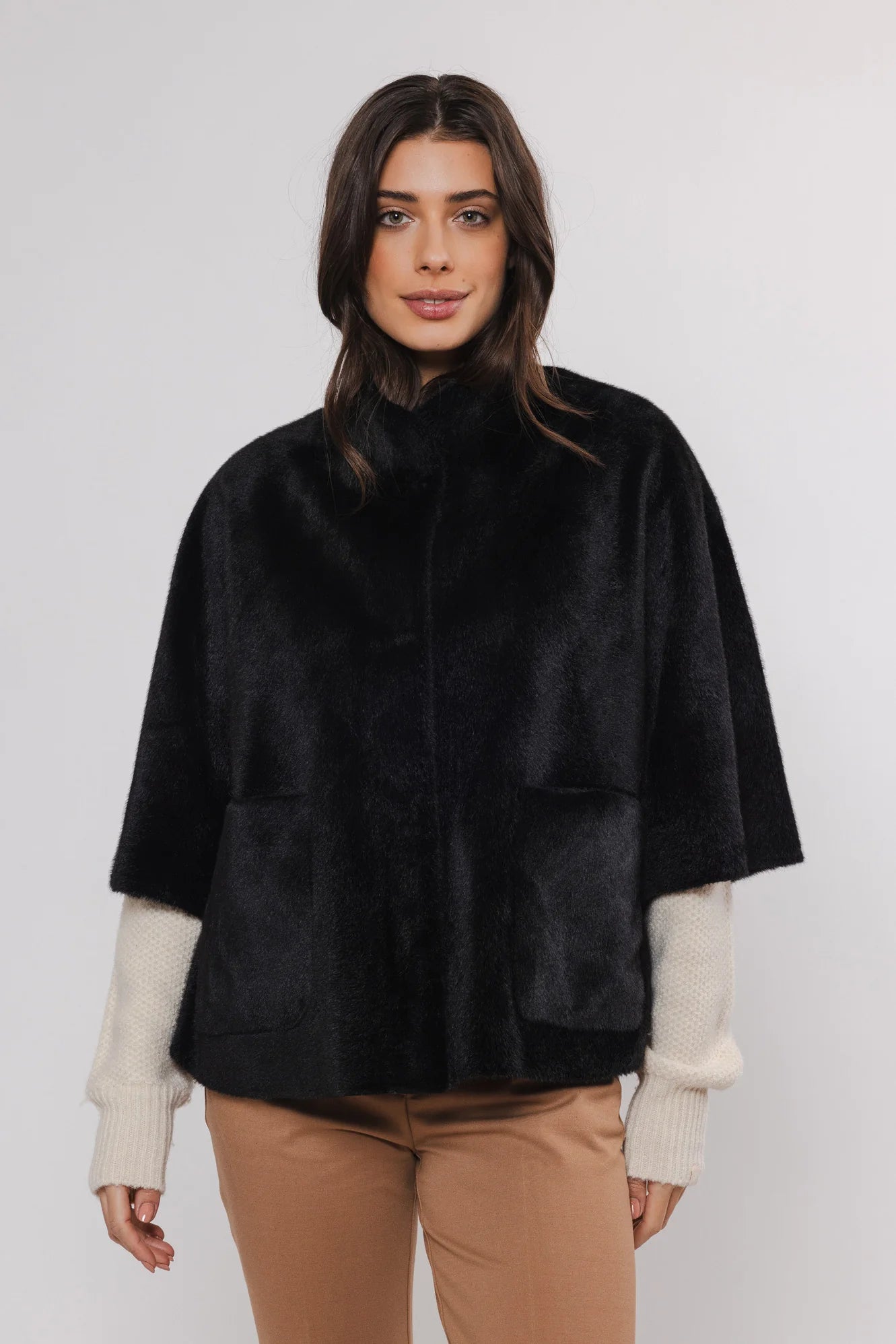 Faux Fur Cape