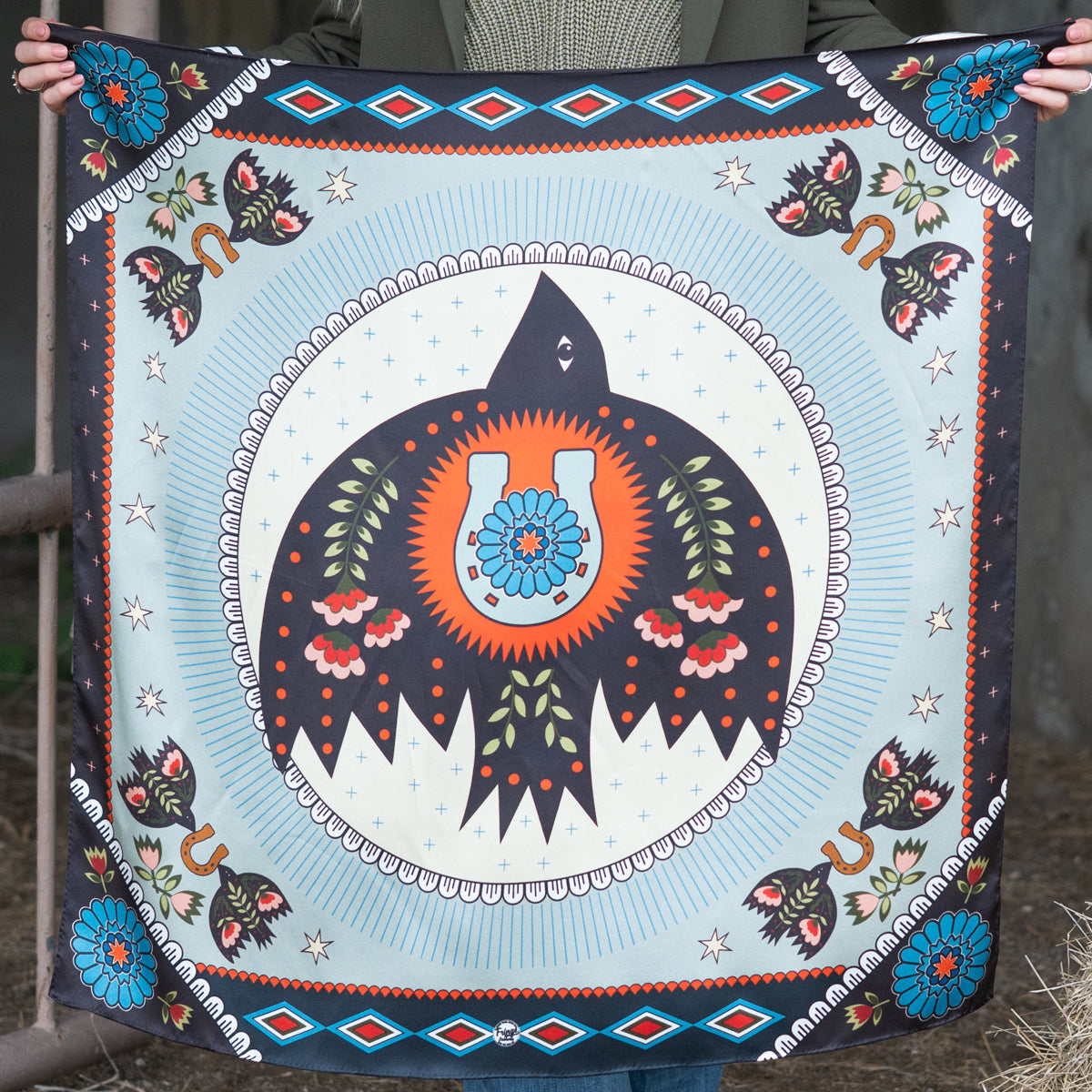 Finge Dovely Too Silk Scarf western silk scarf bolt ranch store
