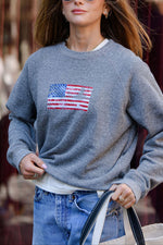 Flag Raglan Crew womens long sleeve crewneck free shipping Boltranchstore.com