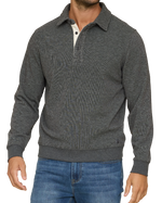 Flag and Anthem Newton Fleece LS Polo a button up long sleeve polo available at boltranchstore.com