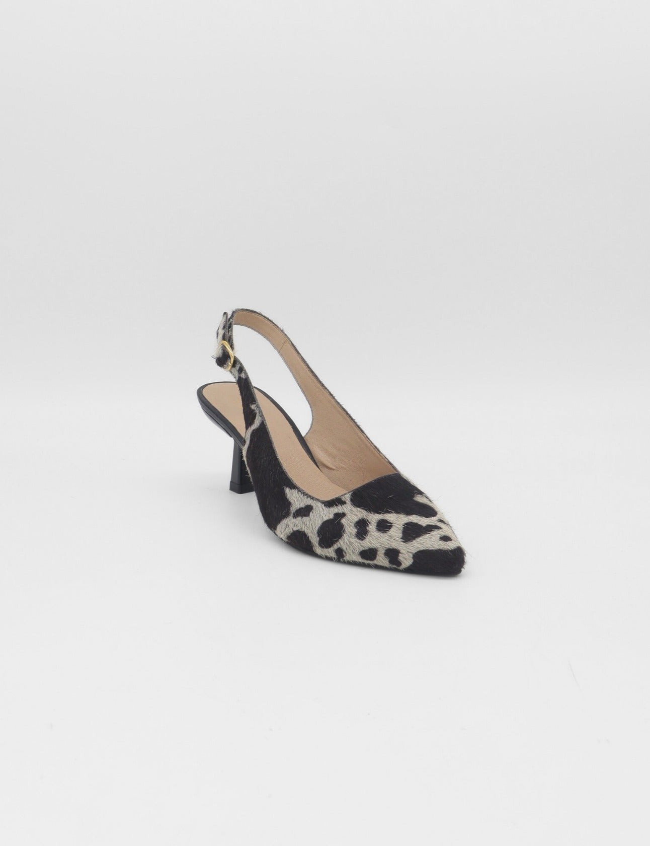 Stivali Flatiron Slingback Cowhide Kitten Heel