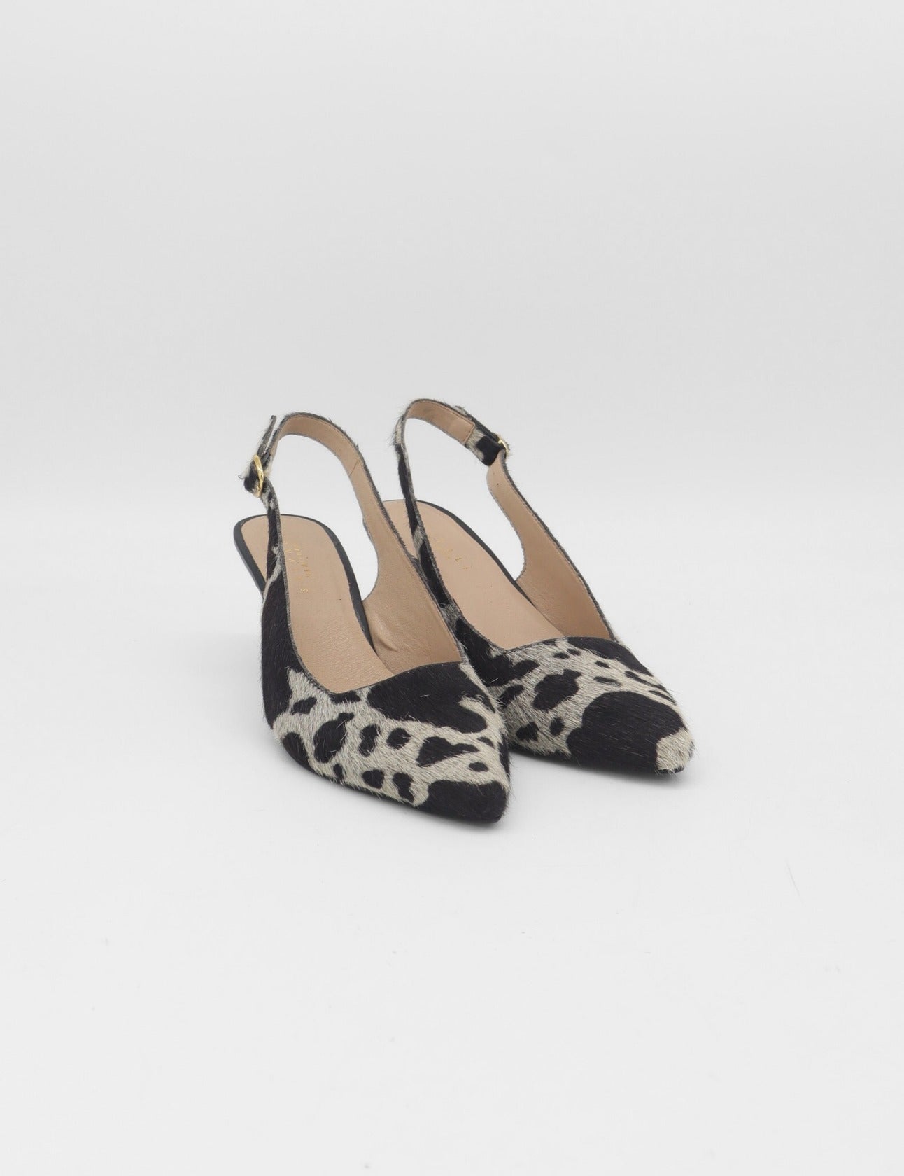 Stivali Flatiron Slingback Cowhide Kitten Heel