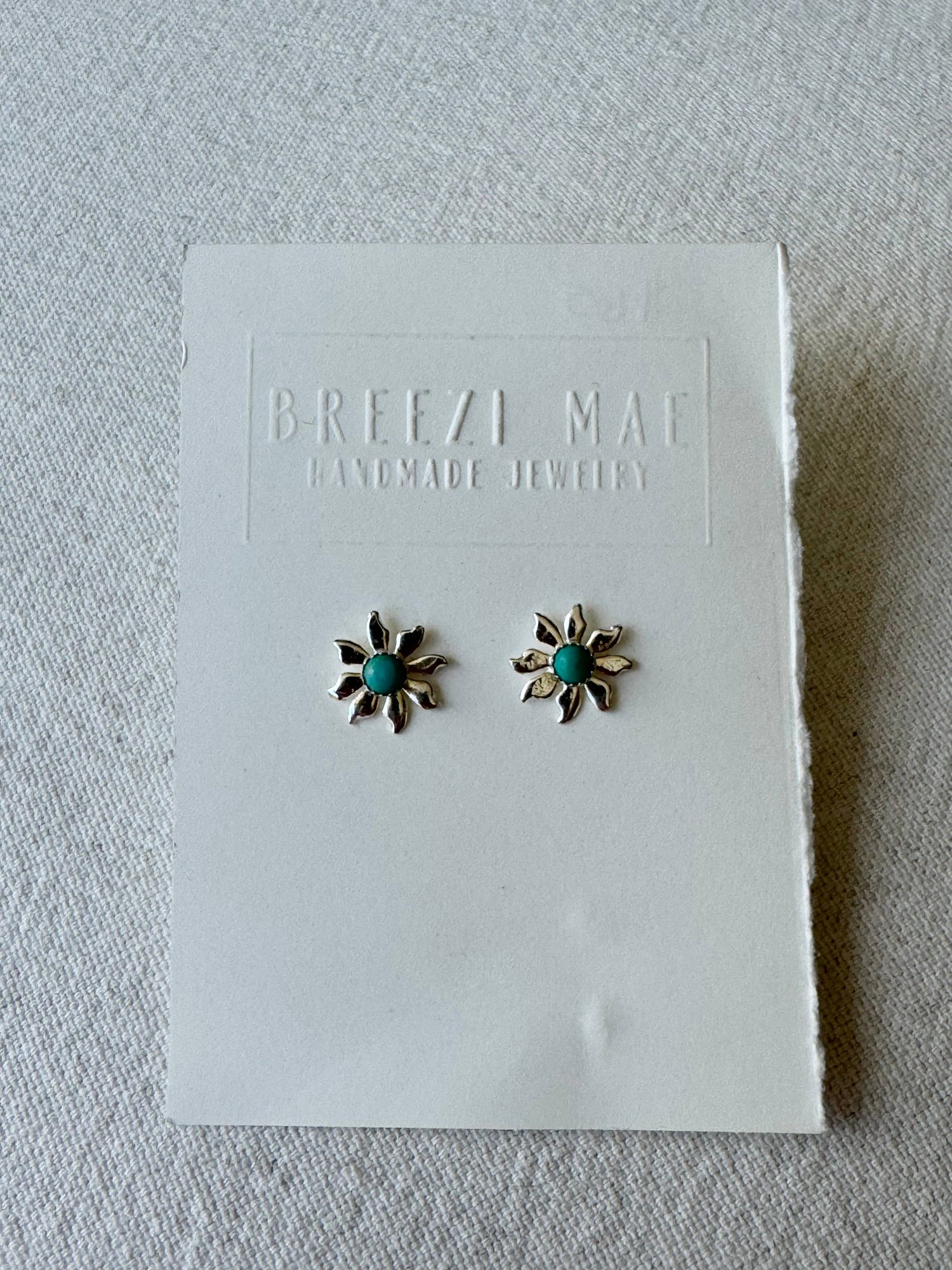 Flower Turquoise Stud Earrings  order at boltranchstore.com