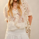 Francesca Lace V Neck Top bolt ranch store 