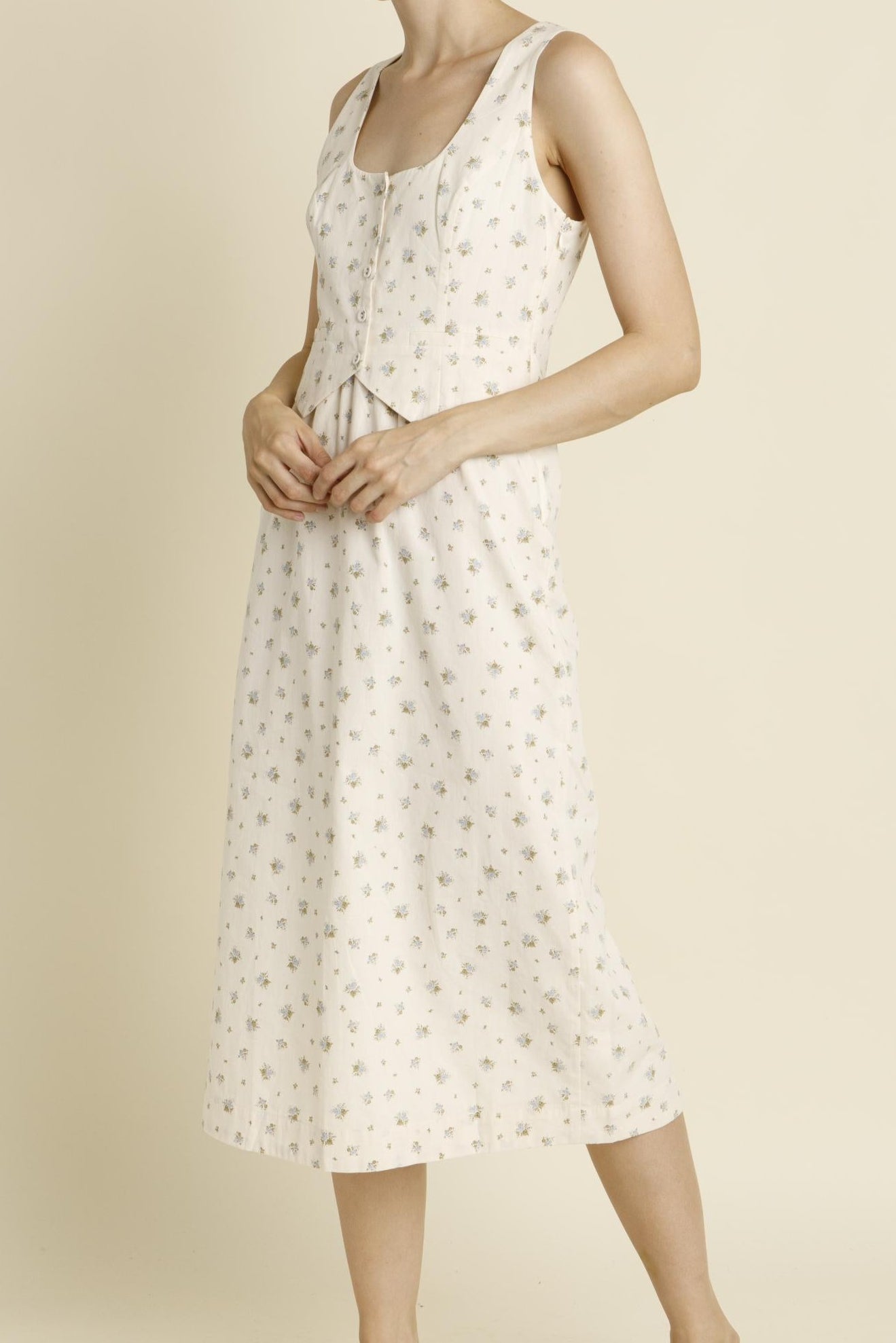 Francine Floral Vest Midi Dress at boltranchstore.com