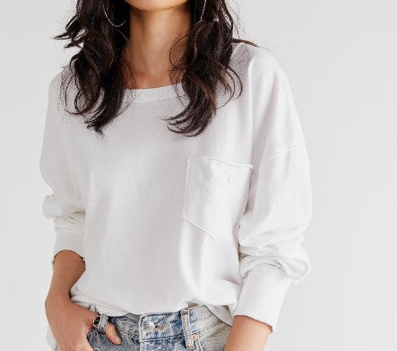 Free People Fade Into You Knit Top -  Ivory