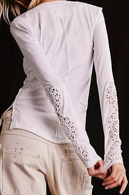 Free People Our Song Henley Cuff Shirt