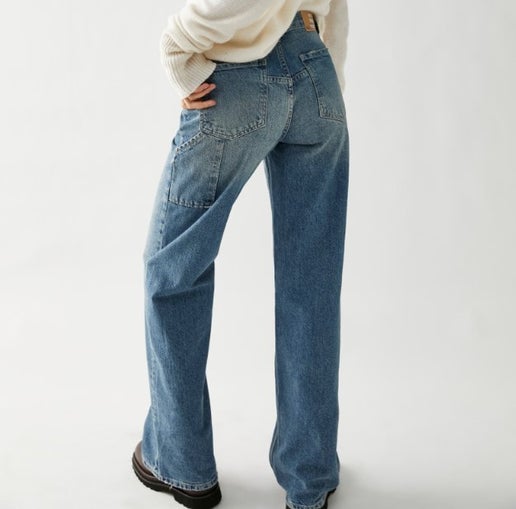 Free People Tinsley Baggy High Rise - Hazey Blue
