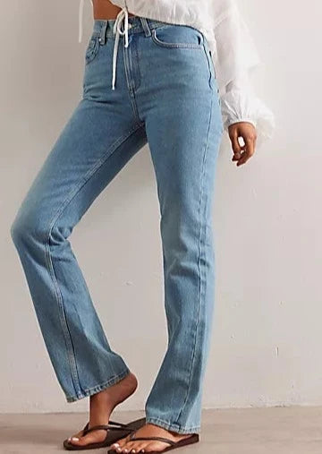 Free People Xena Slim Straight Jeans