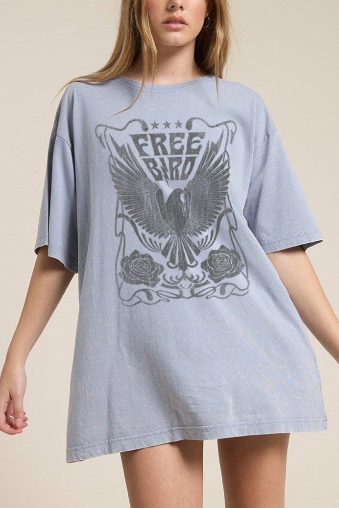Free Bird Vintage Tee womens oversized tshirt free shipping Boltranchstore.com zutter