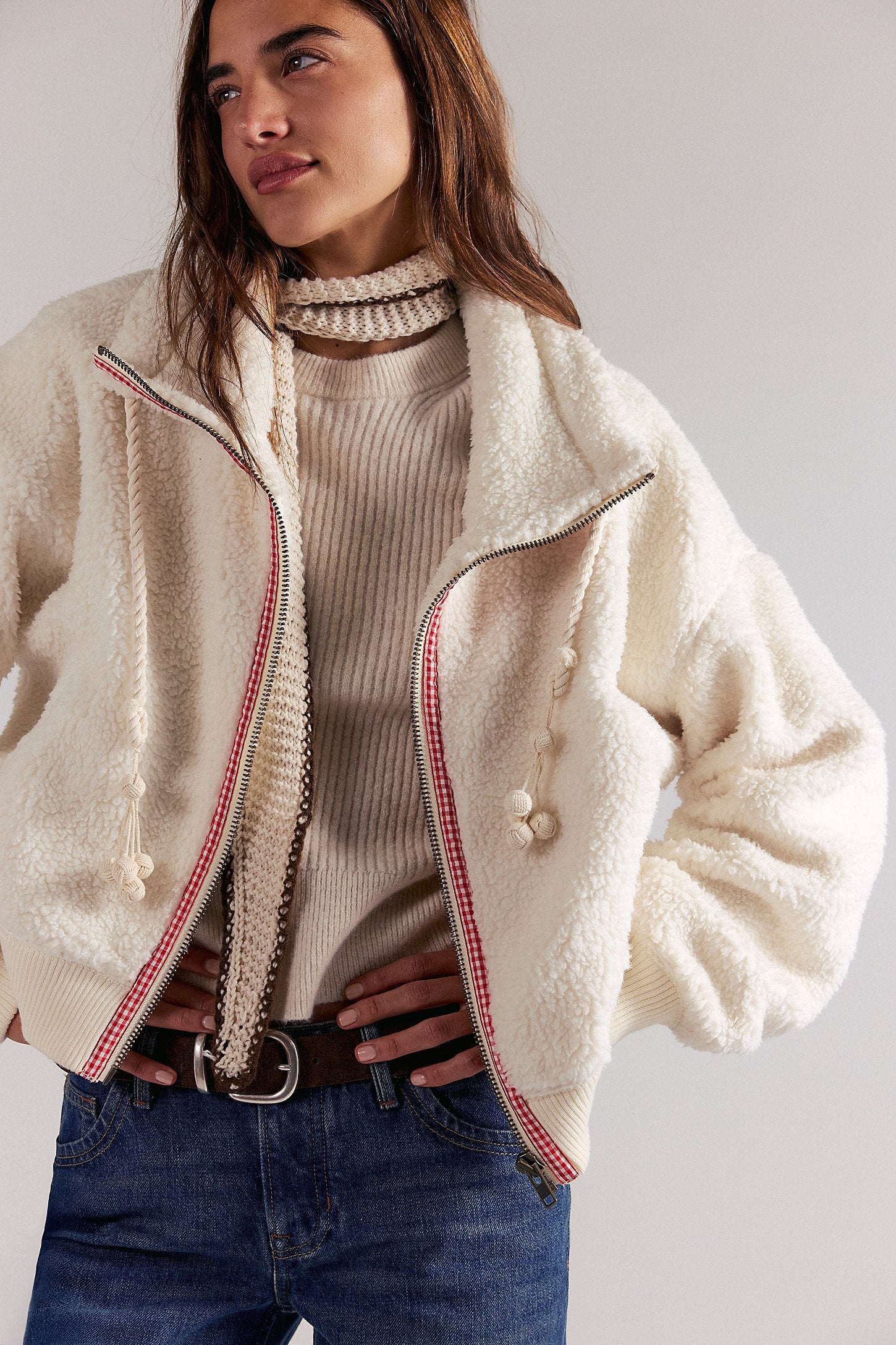 Free People Alpine Sherpa Jacket find at boltranchstore.com warm western boutique