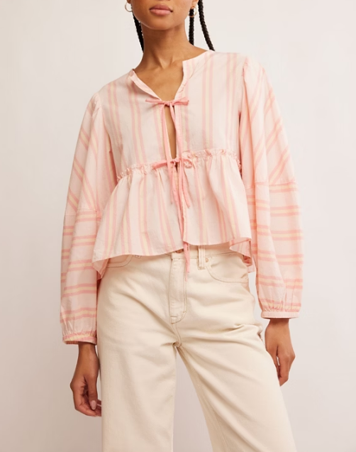 Free People Brunch Babe Blouse