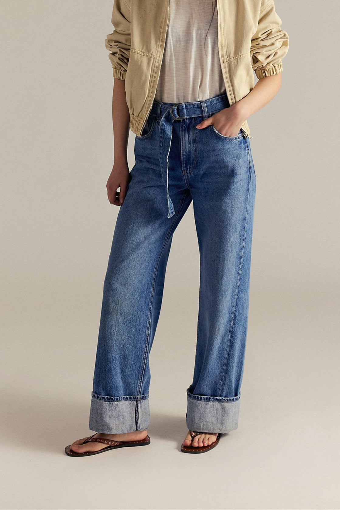Free People East Bay Cuffed OB2218128 womens denim jeans wide leg popular viral pants free shipping at Boltranchstore.com