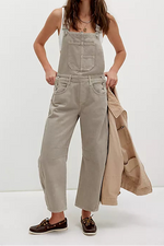 Free People Good Luck Barrel Overall cobblestone order at boltranchstore.com