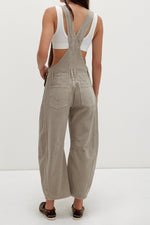 Free People Good Luck Barrel Overall a fun overall in a cobblestone color 