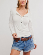 Free People Jamie Henley Ivory popular fall layering womens top shirt Boltranchstore.com free shipping