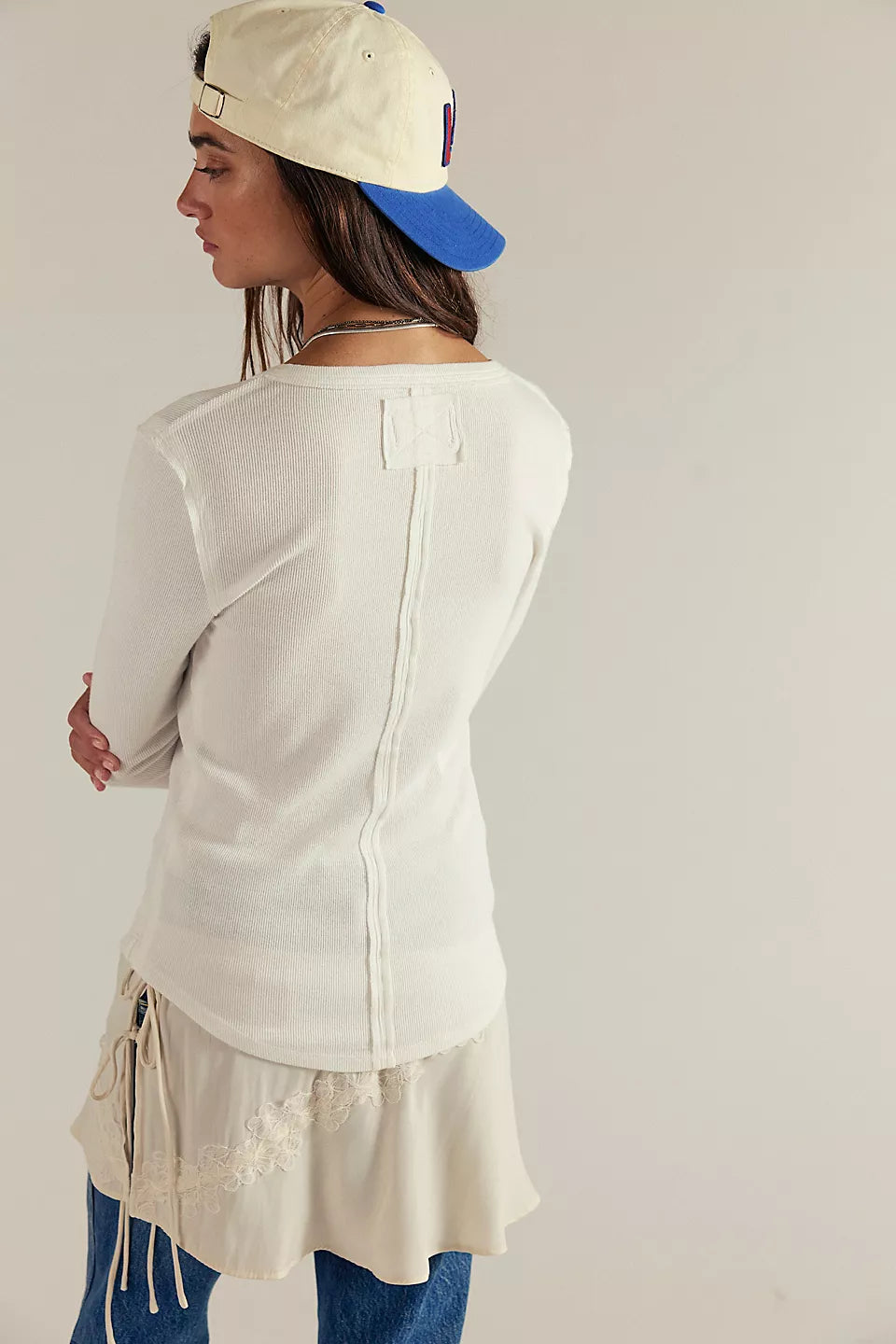 Free People Jamie Henley Shirt in Ivory