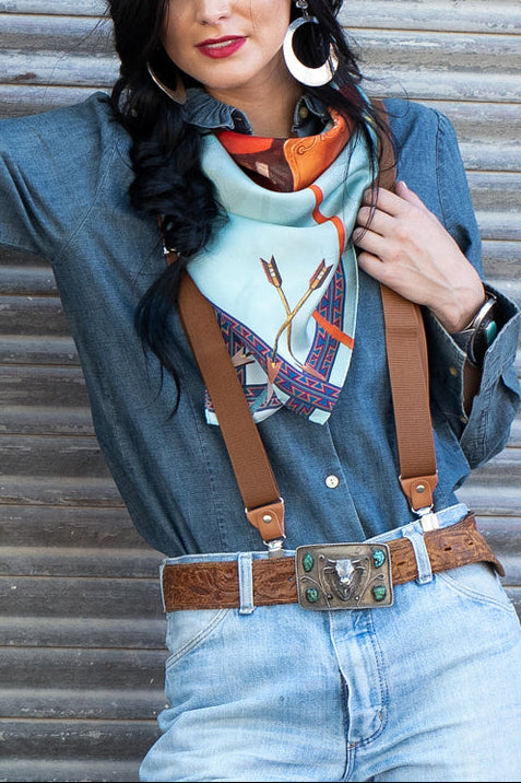 Fringe Rodeo King Scarf womens wildrag western fashion scarf Boltranchstore.com