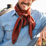 Fringe Prime Scarf RED PAISLEY silk scarf Boltranchstore.com wildrag country western style fashion free shipping