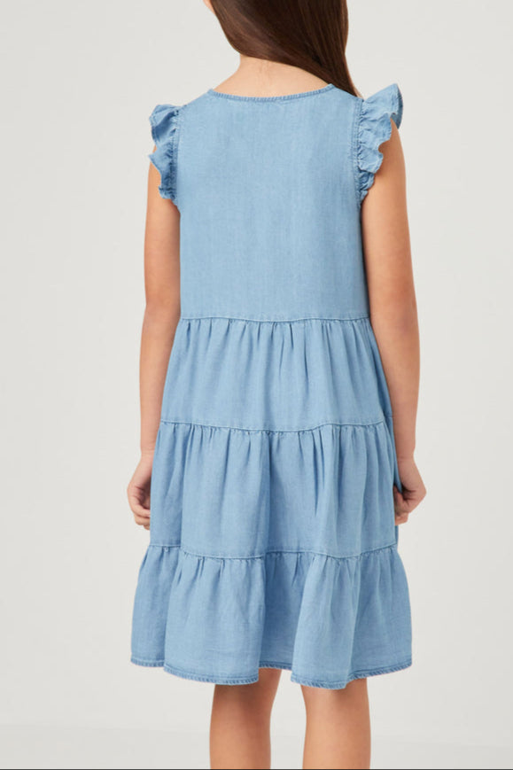 Mary Ruffle Button Down Tiered Dress