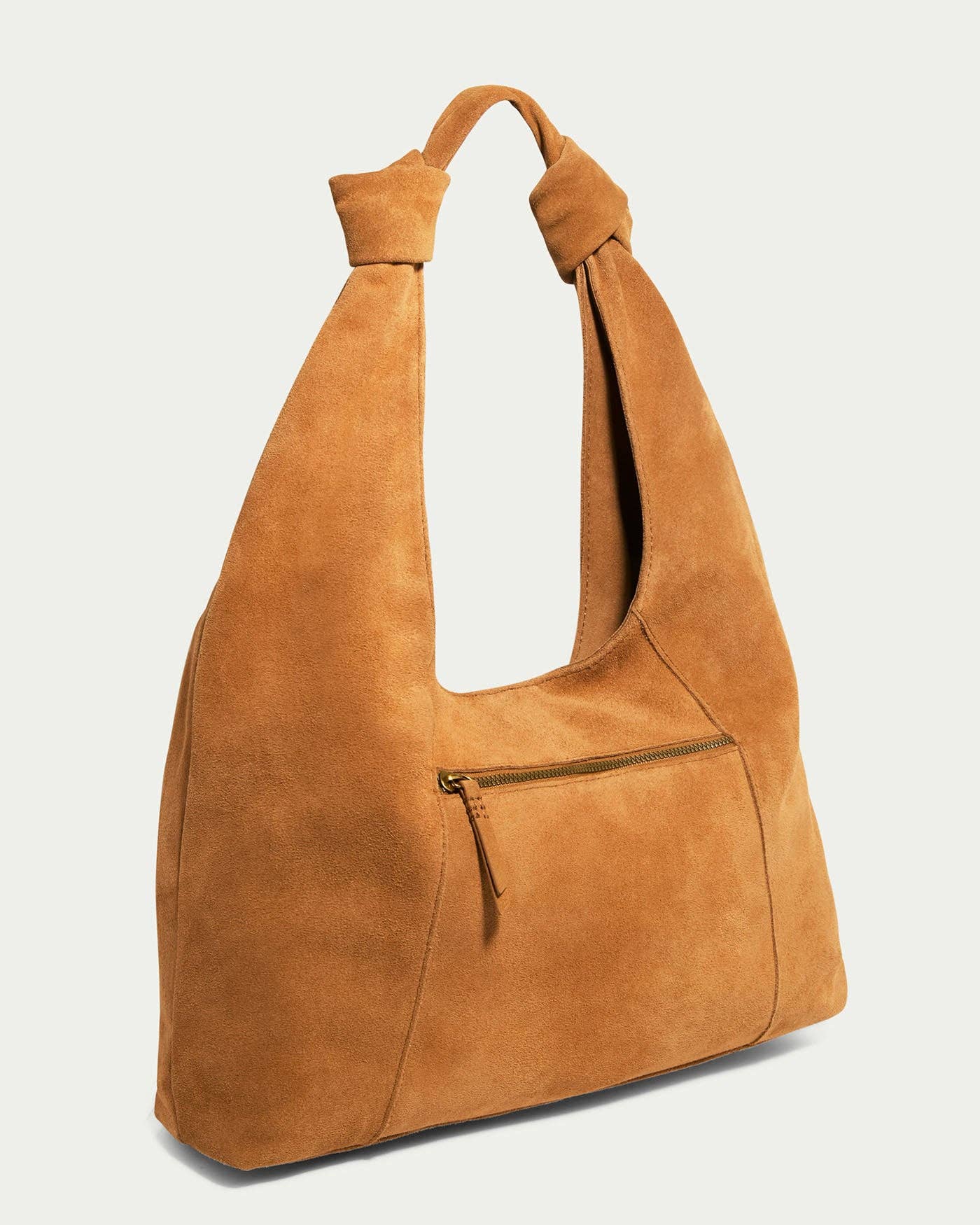 Gables Hobo Bag in cafe latte with a zipper side open top at boltranchstore.com