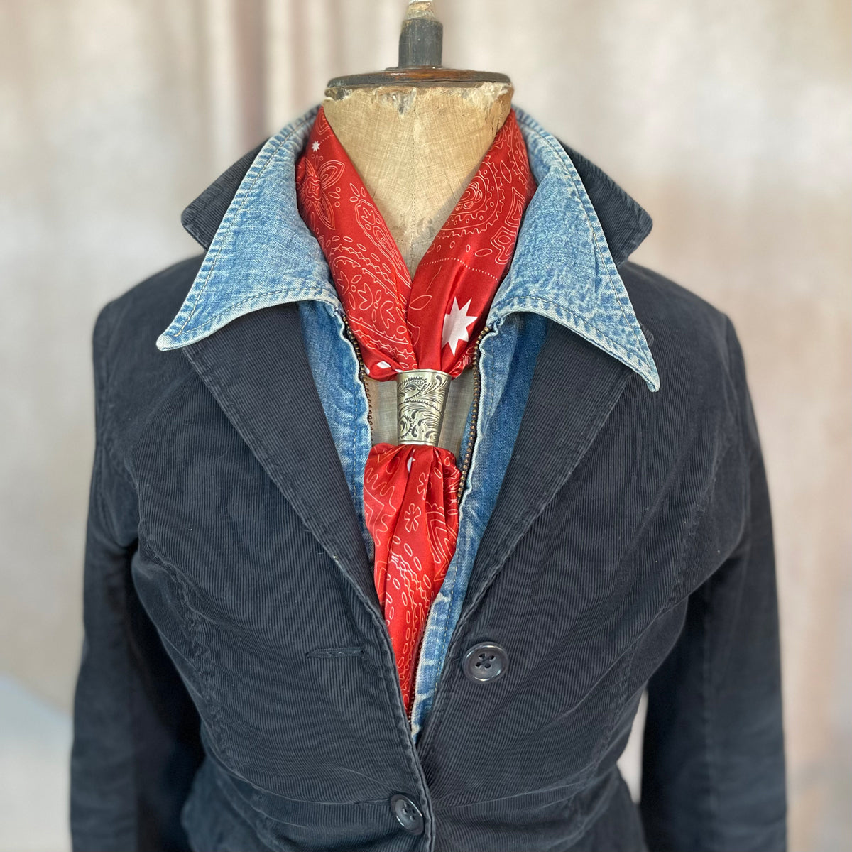 Fringe Slide Giddy Up slide back lays flat to keep it from spinning western fashion