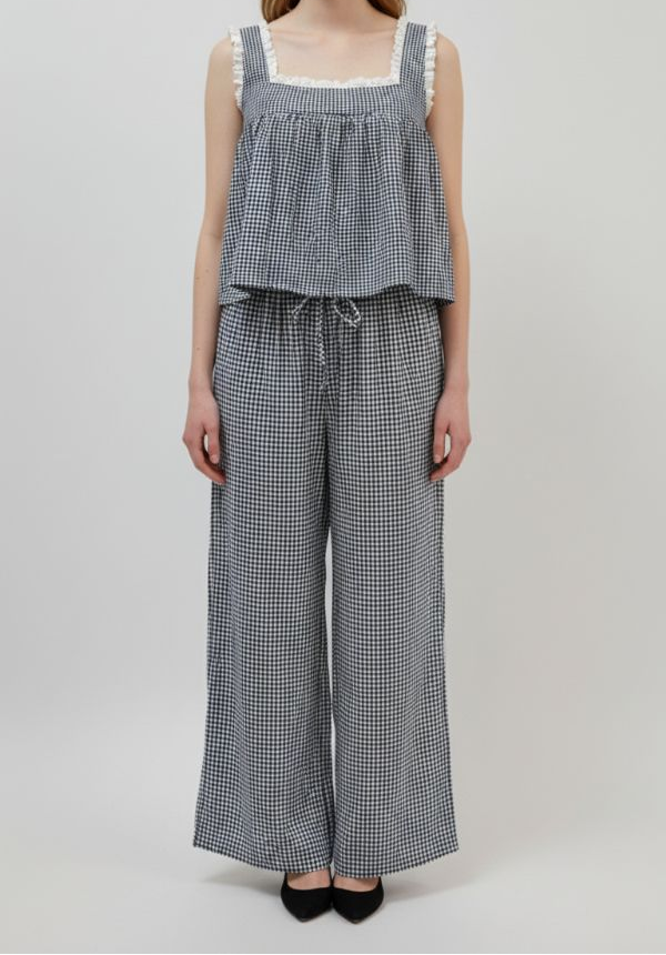 Gingham Drawstring Pants buy at boltranchstore.com western boutique