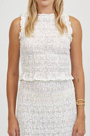Gioia Smocking Sleeveless Top a lace smocked top in a sleeveless top at boltranchstore.com