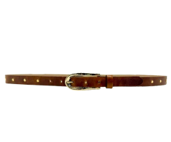 Gold Rivet Brown Belt