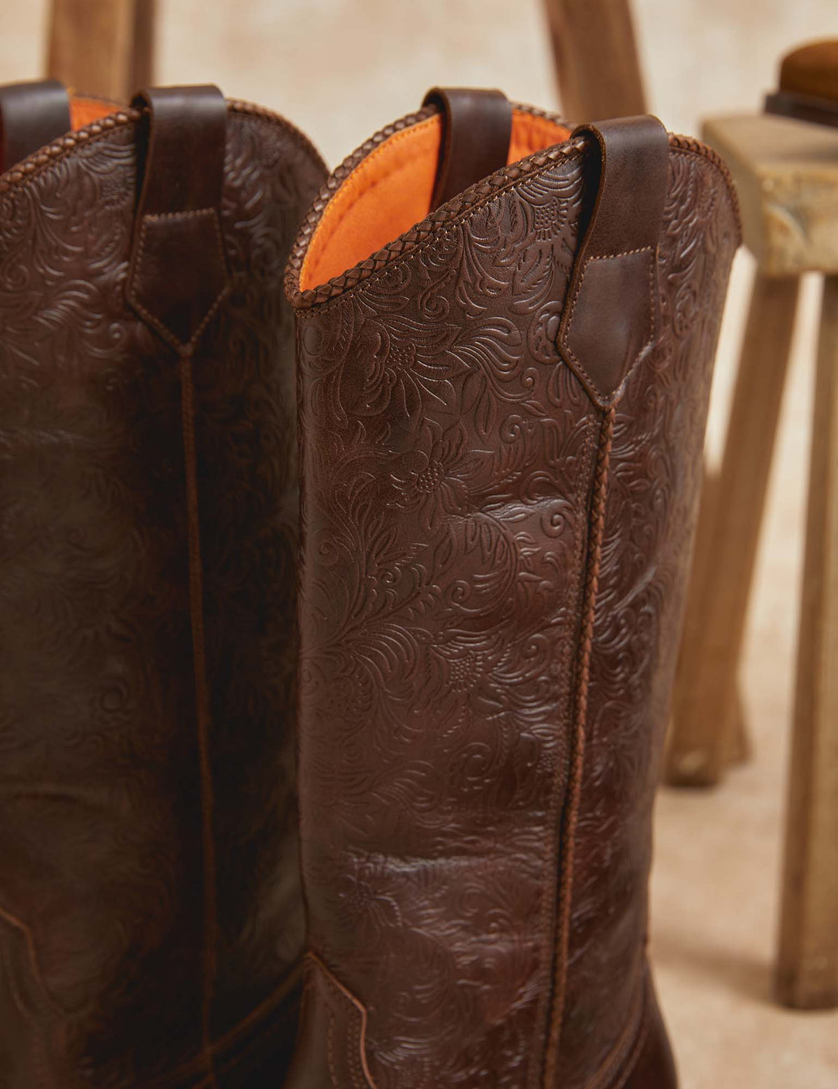 Penelope Chilvers Goldie Cordoban Leather Boot artisanal cowgirl boot for rodeo and everyday western fashion