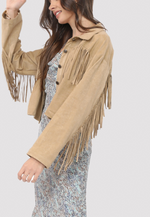 Groove Faux Suede Fringe Jacket Sadie and Sage womens western fringe jacket free shipping at Boltranchstore.com
