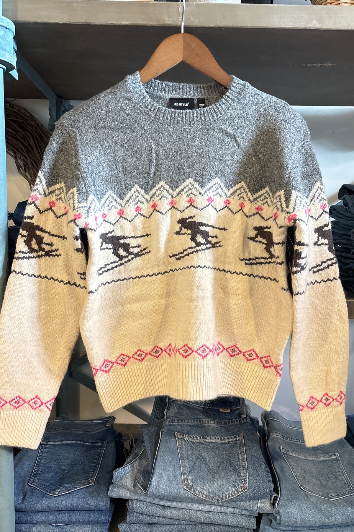 Gunhild Ski Crew Neck womens crewneck sweater skiing skier winter cute popular utah snow Free shipping Boltranchstore.com womens fashion RD Style