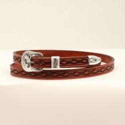 Leather Diamond Tooled Hatband